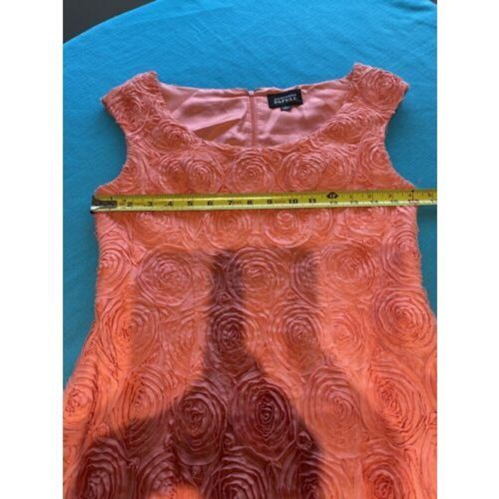Adrianna Papell Pink Lifted Rose Sleeveless Dress BEAUTIFUL SIZE 4 - Picture 8 of 11